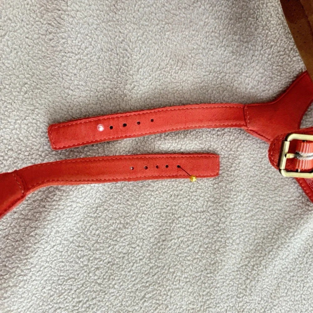 Kookaburra By Ugg Women Coral Ankle Strap Cork Wedge Grommet Sz 7.5 M Sandal